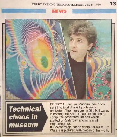 Derby evening telegraph 90s fractal exhibition