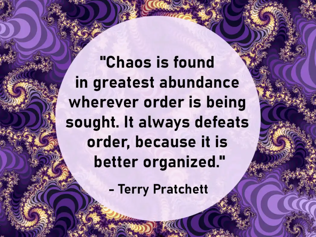 Fractal quote by Terry Pratchett - Art by Tim Waters