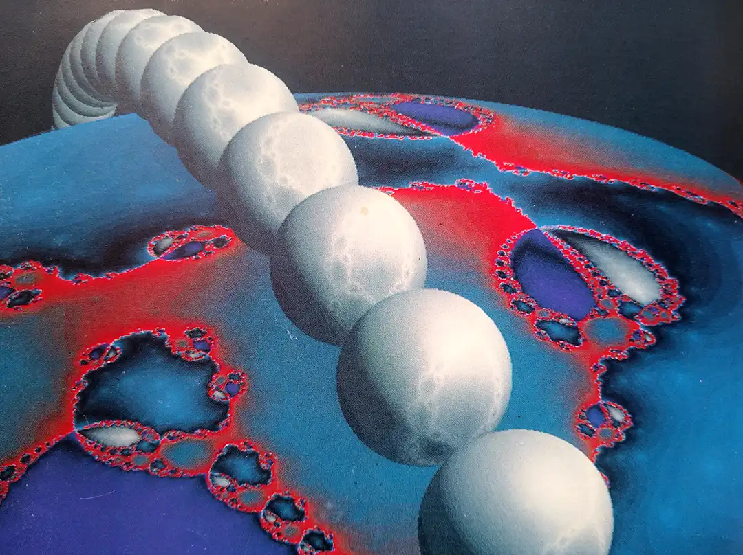 90s fractal rave flyer - Energy at the Academy, Brixton, London. 24 November 1990. Karma productions.