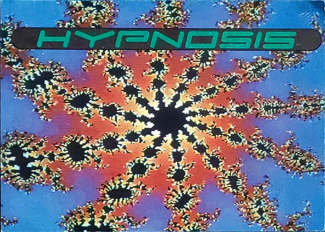 90s fractal rave flyer - Hypnosis at the Base Box, Edmonton. 31st January 1992, 7th February 1992, 14th February 1992. Exodus Promotions.
