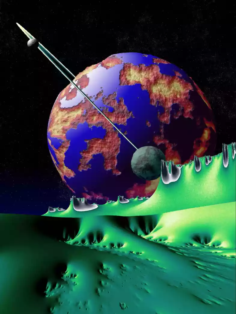 Fractal rayscape - Art by Tim Waters