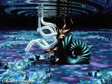 Fractal rayscape-monster - Art by Tim Waters
